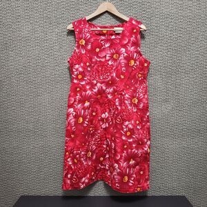 FADED GLORY Women's Red Floral Sleeveless Shift Dress Stretch Size 16